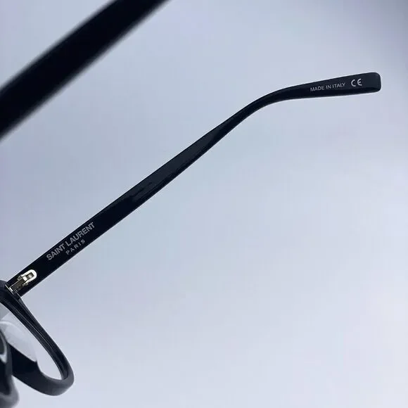SALE! NEW Saint Laurent SL504 001 Shiny Black Cat Eye Women Eyeglasses - Picture 8 of 12
